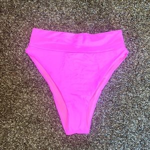new with tags!! medium aerie hot pink high cut cheeky bikini bottoms! never worn